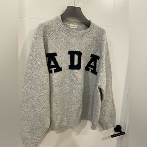 Adanola ADA Oversized Knit Sweatshirt - Light Grey Melange Medium